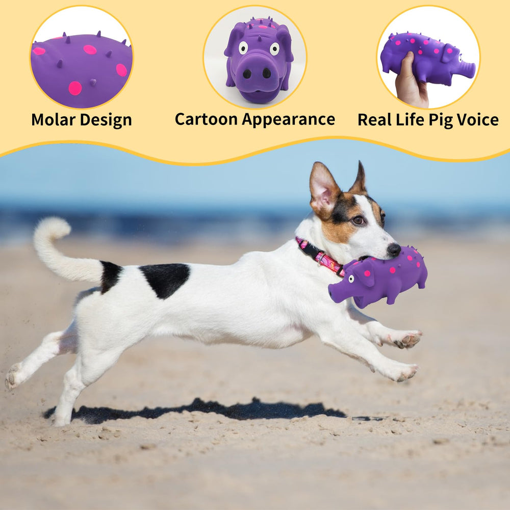 Andiker dog squeaky toy dots texture helps reduce boredom during solo play sessions