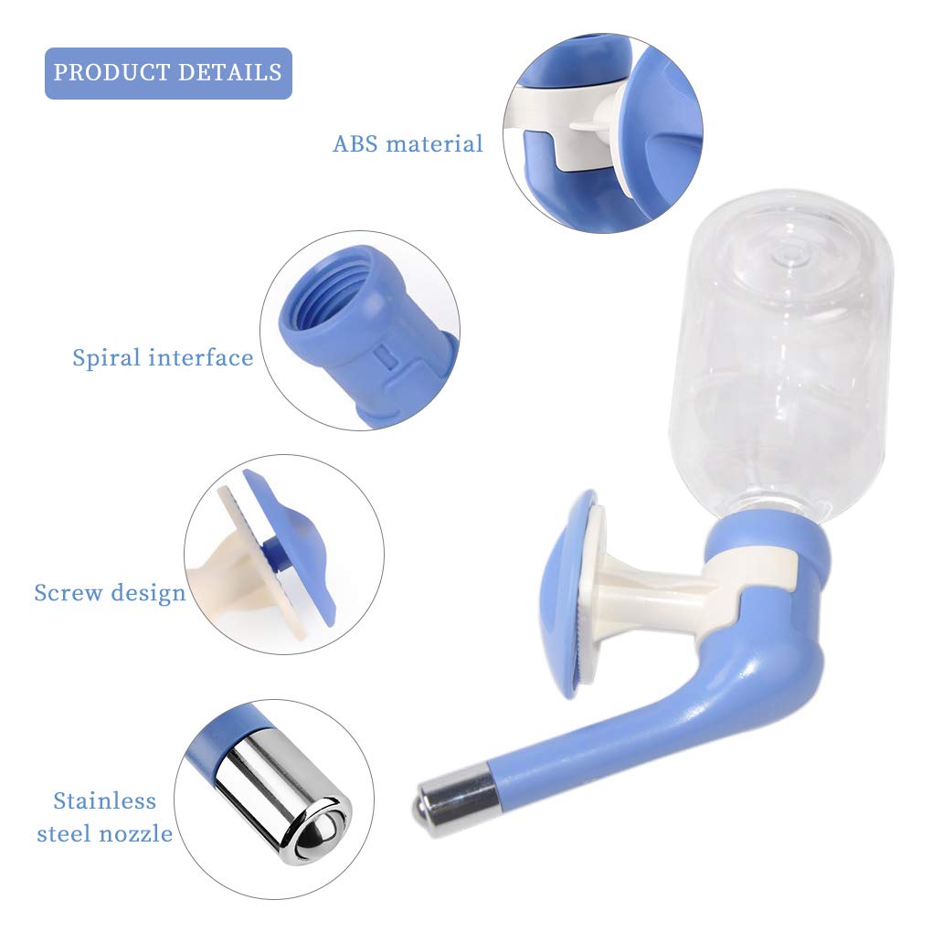 Andiker kennel clip-on water bottle secured to crate for reliable hydration