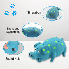 Andiker dots texture dog chew toy blue supports teeth cleaning and gum massaging each bite