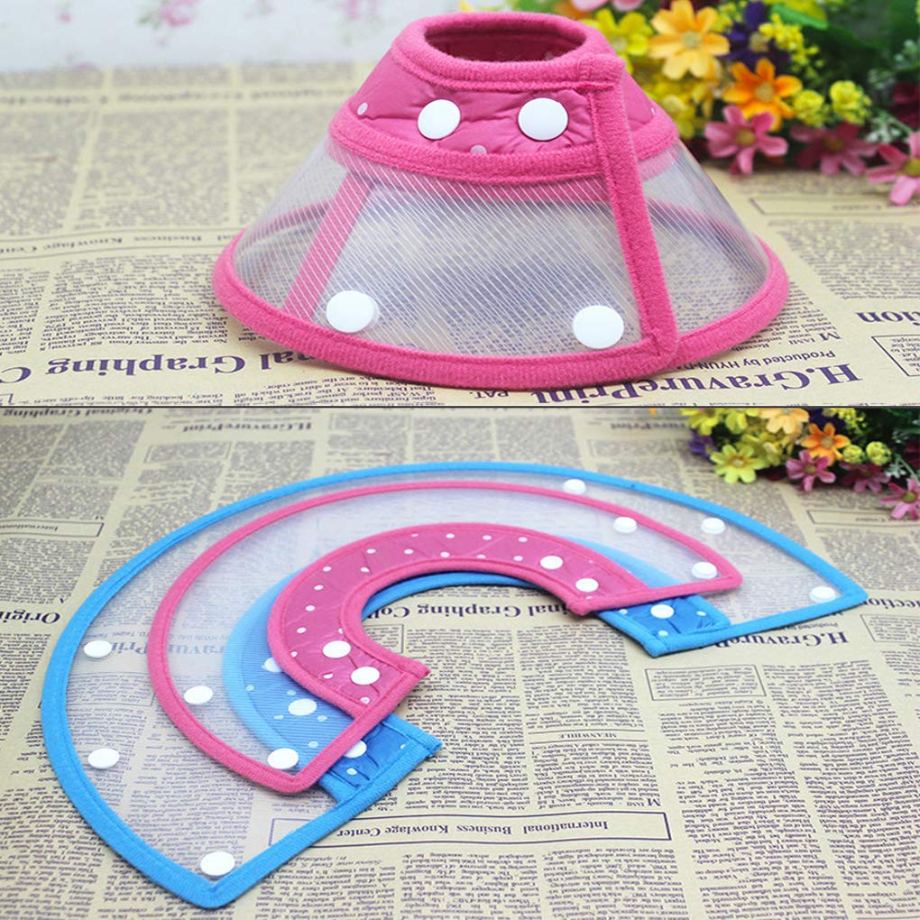 Andiker Pet Cone blue close-up padded edge for comfort.