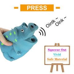 Andiker pig squeaker dog toy blue delivers oinks sound for engaging chase and fun