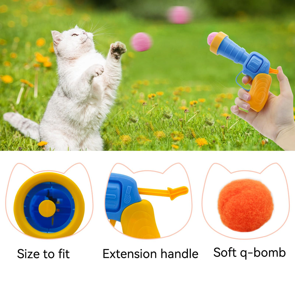 Andiker plush ball close-up emphasizes quiet, night friendly feline entertainment