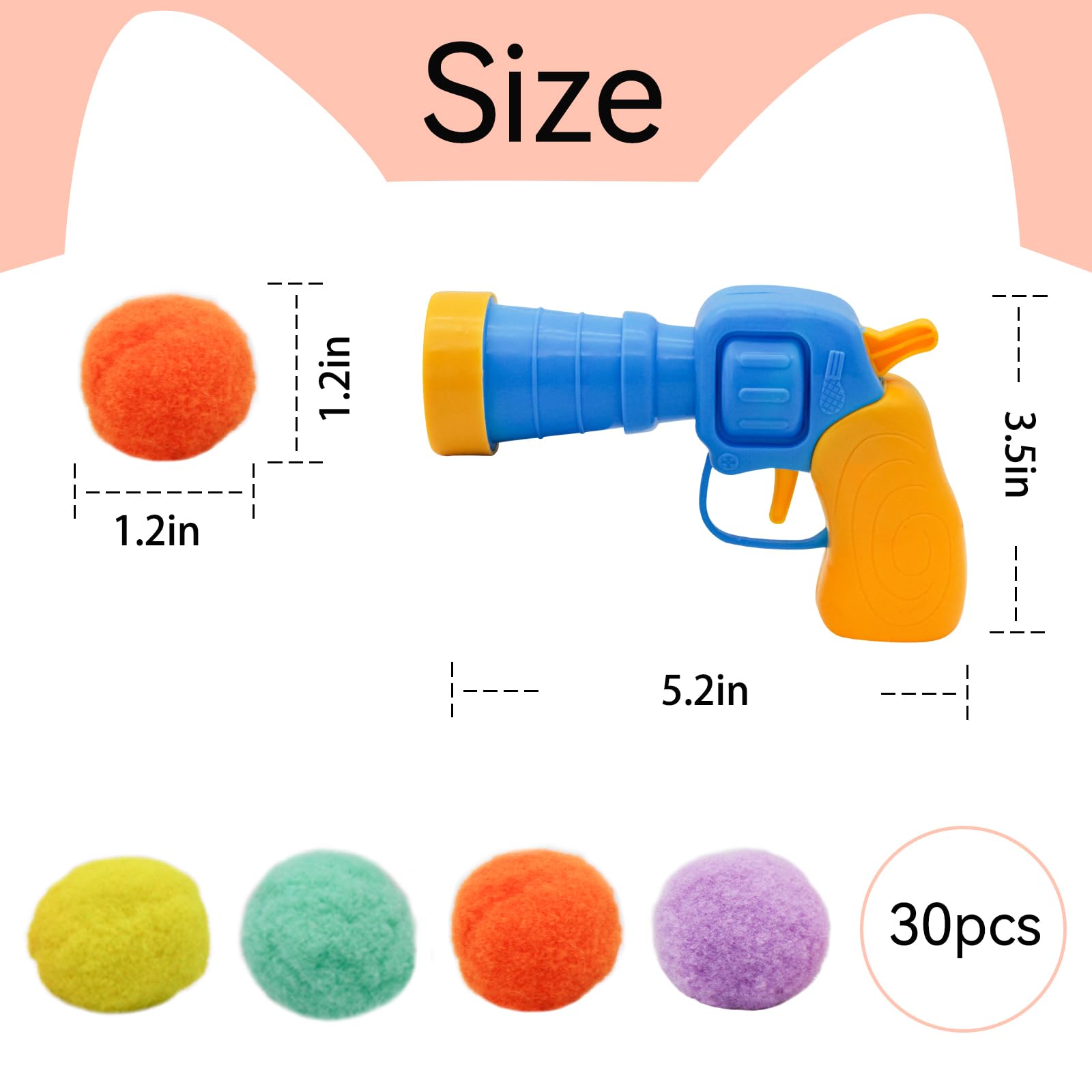 Andiker pom pom ball collection close-up highlights soft, durable play options