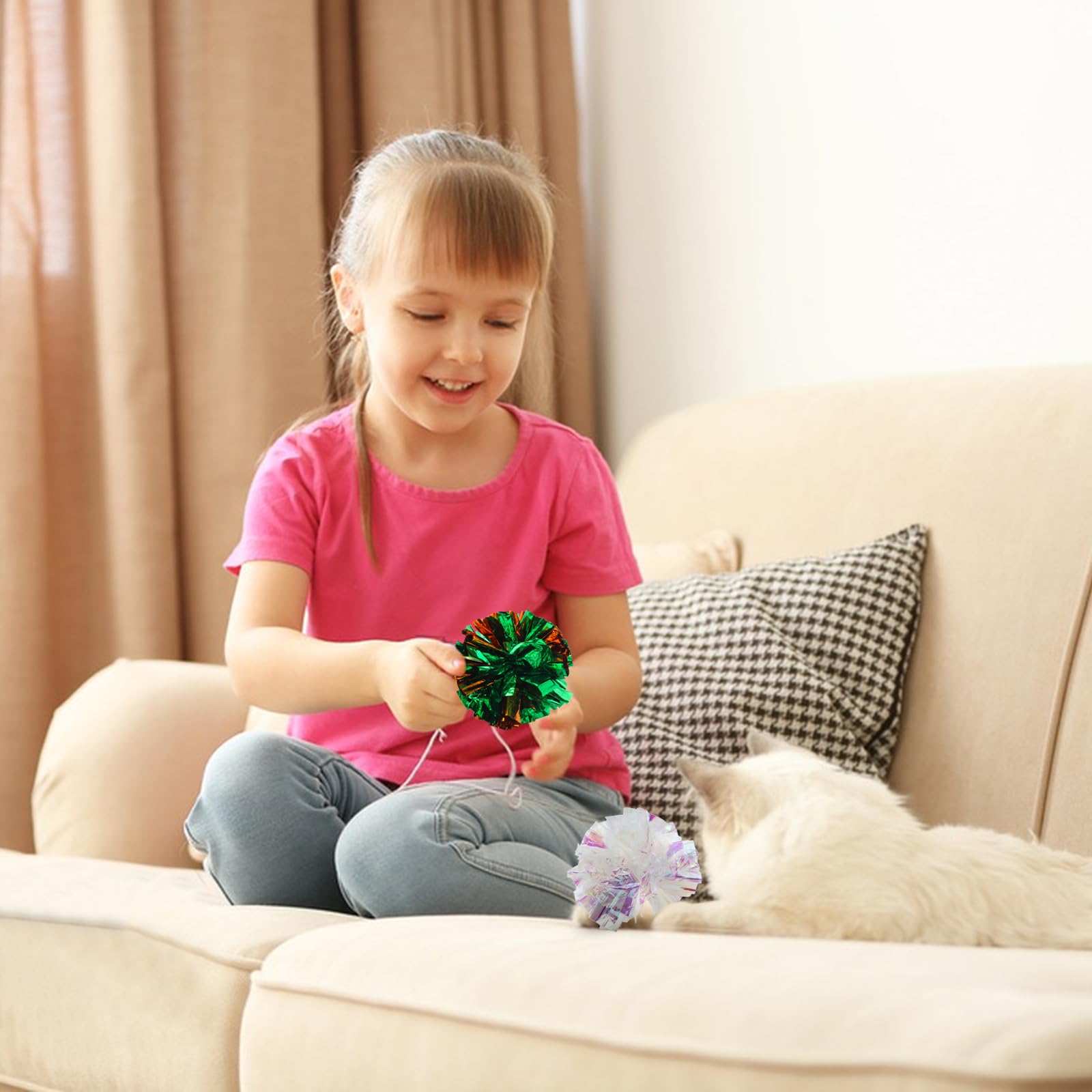Andiker safe Mylar cat toy is durable and bite resistant