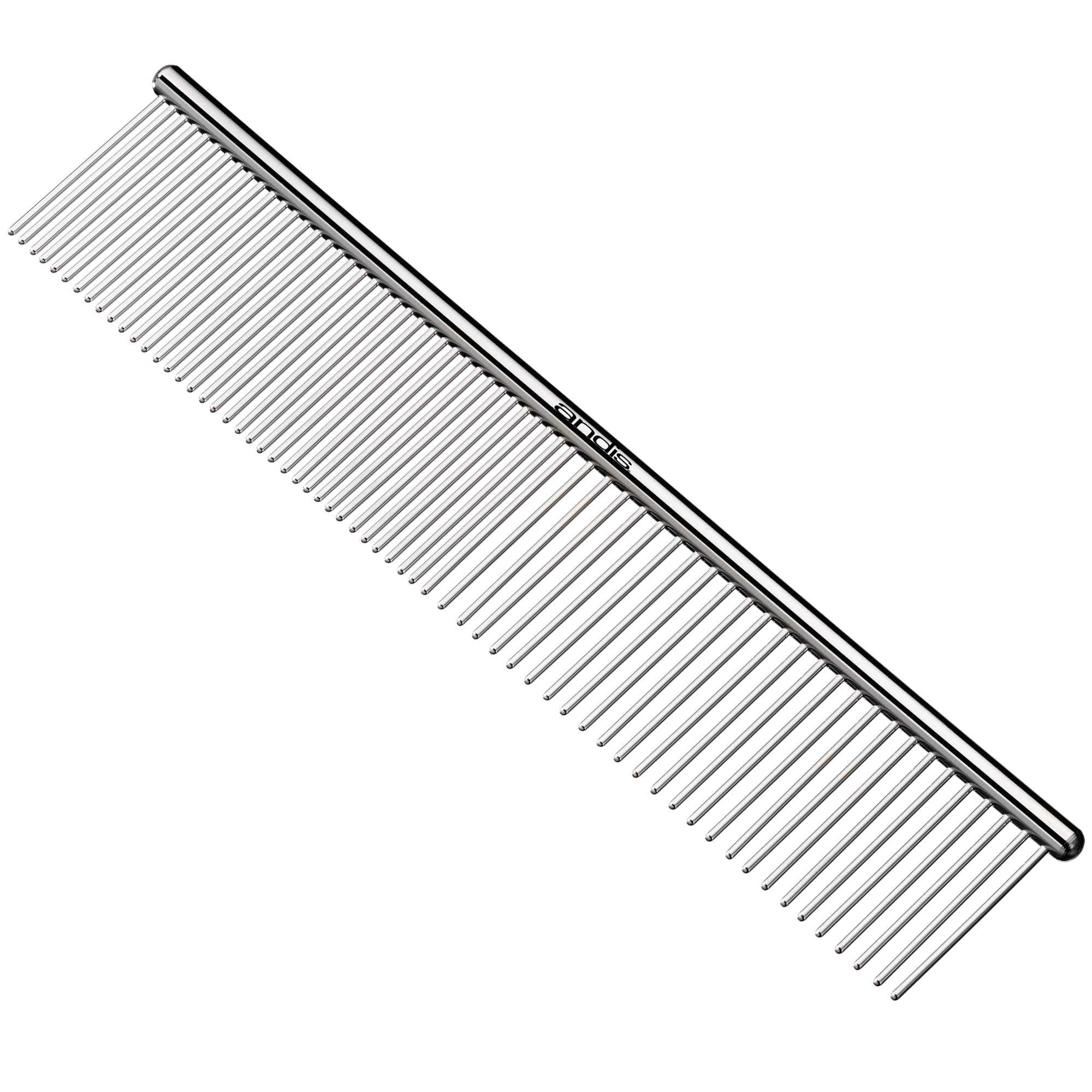 Andis 65730 stainless-steel comb finish leaves a sleek coat after detangling and brushing