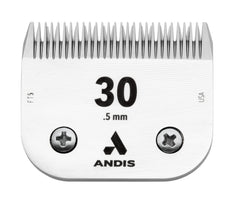 Andis Ceramic Edge blade size 30 with long-lasting sharpness for medium dogs.