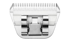 Andis ceramicEDGE Wide Blade 4FW in action during dog grooming for efficient trims.
