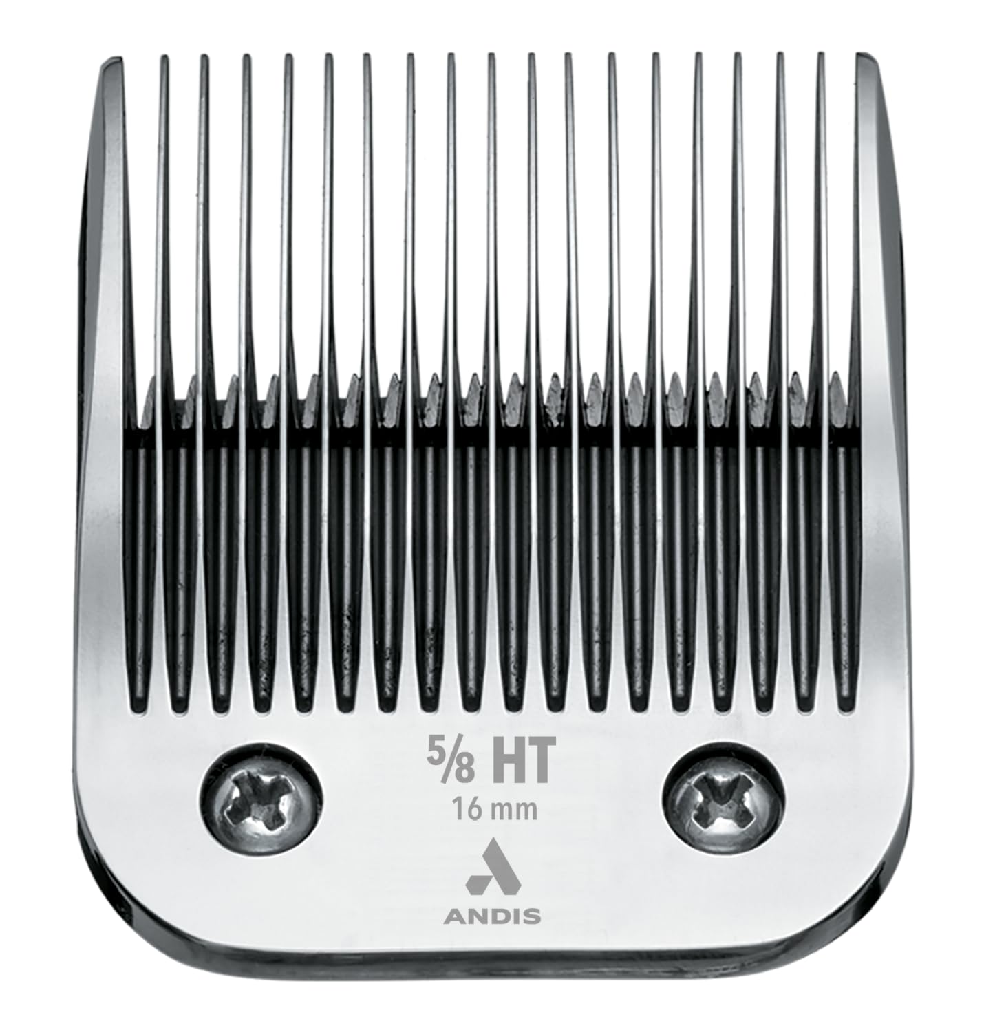 Andis UltraEdge detachable blade size 5/8 HT delivers a smooth 16mm cut with rust-resistant chrome finish.