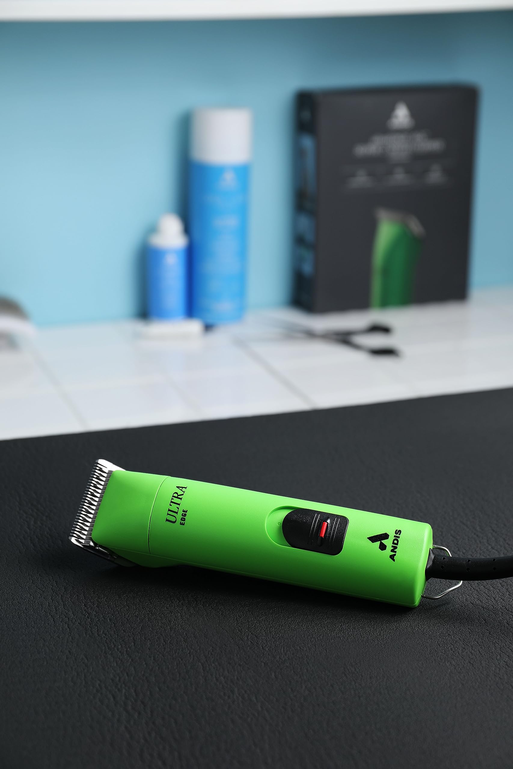 Andis UltraEdge clipper operates quietly for calmer grooming sessions