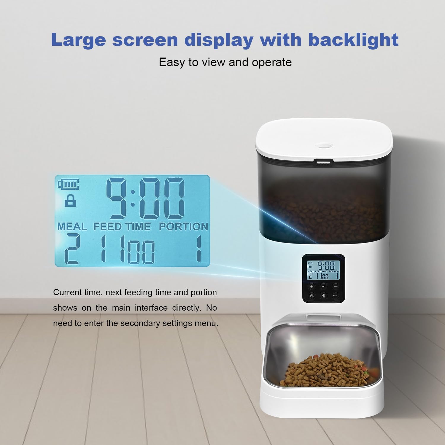 Andoll Home programmable display enables precise meal timing.