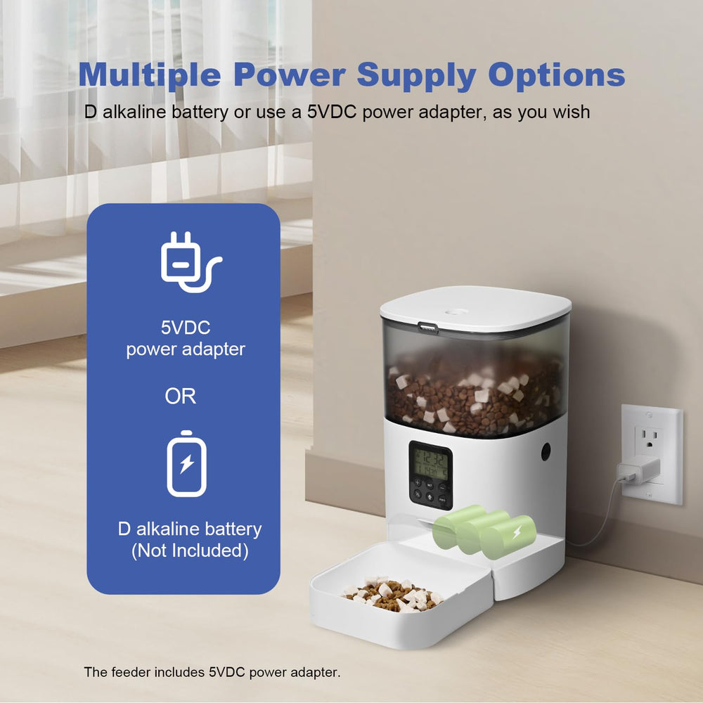 Andoll Home programmable display shows schedule for precise, regular feeding times.