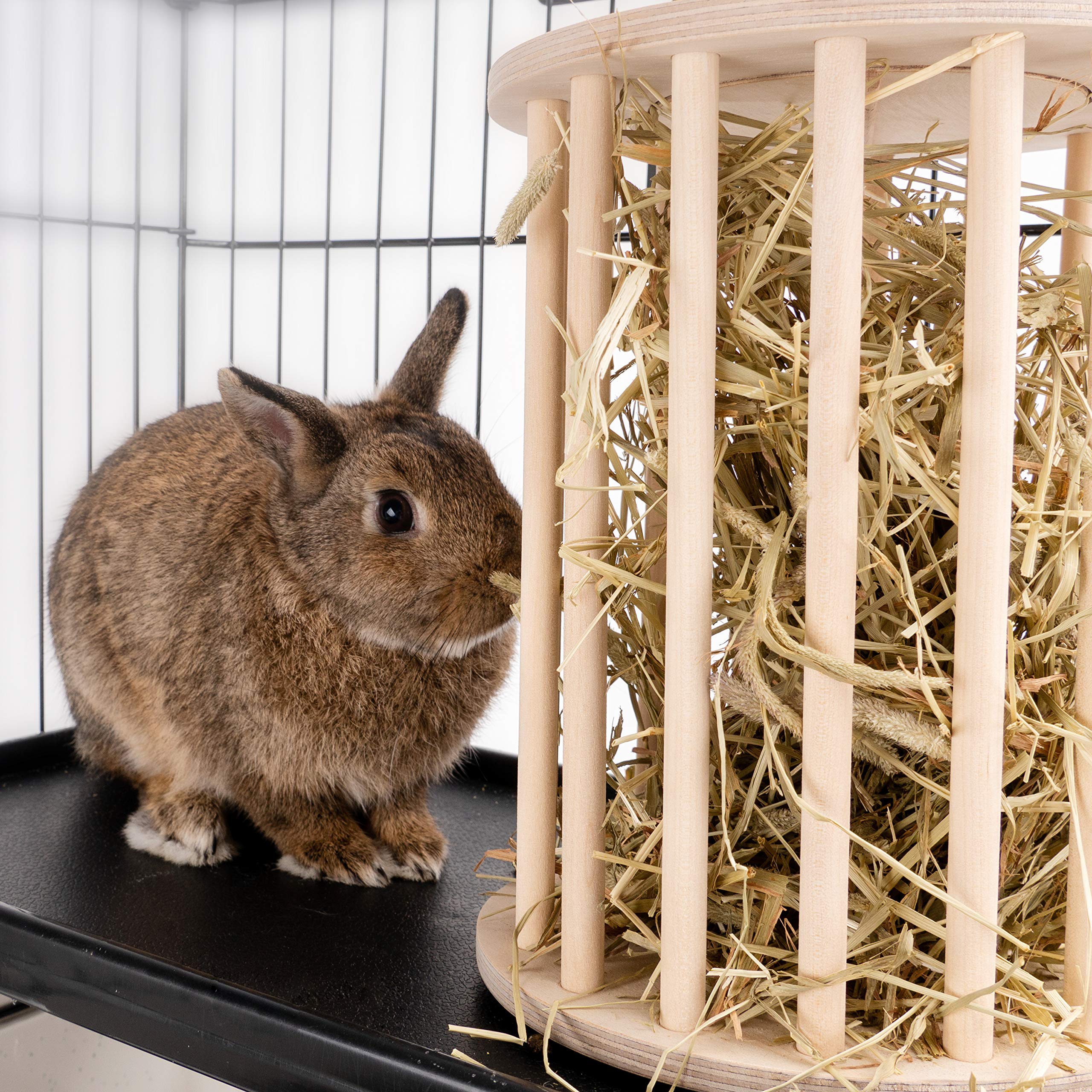andwe hay feeder removable-top-cover enables quick refills and tidy loading.
