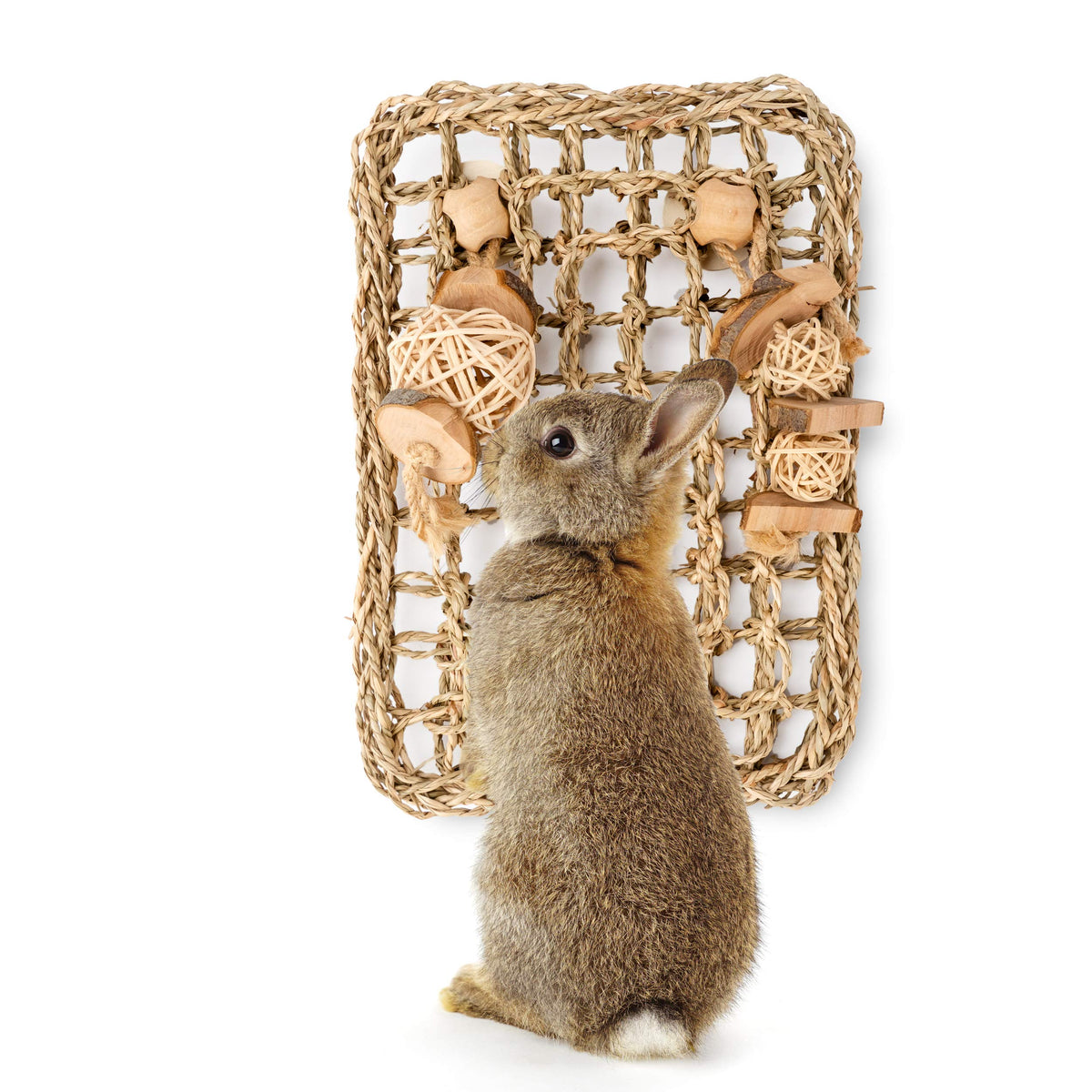 andwe Seagrass Protector Mat assembly showing natural texture for gentle chewing and play
