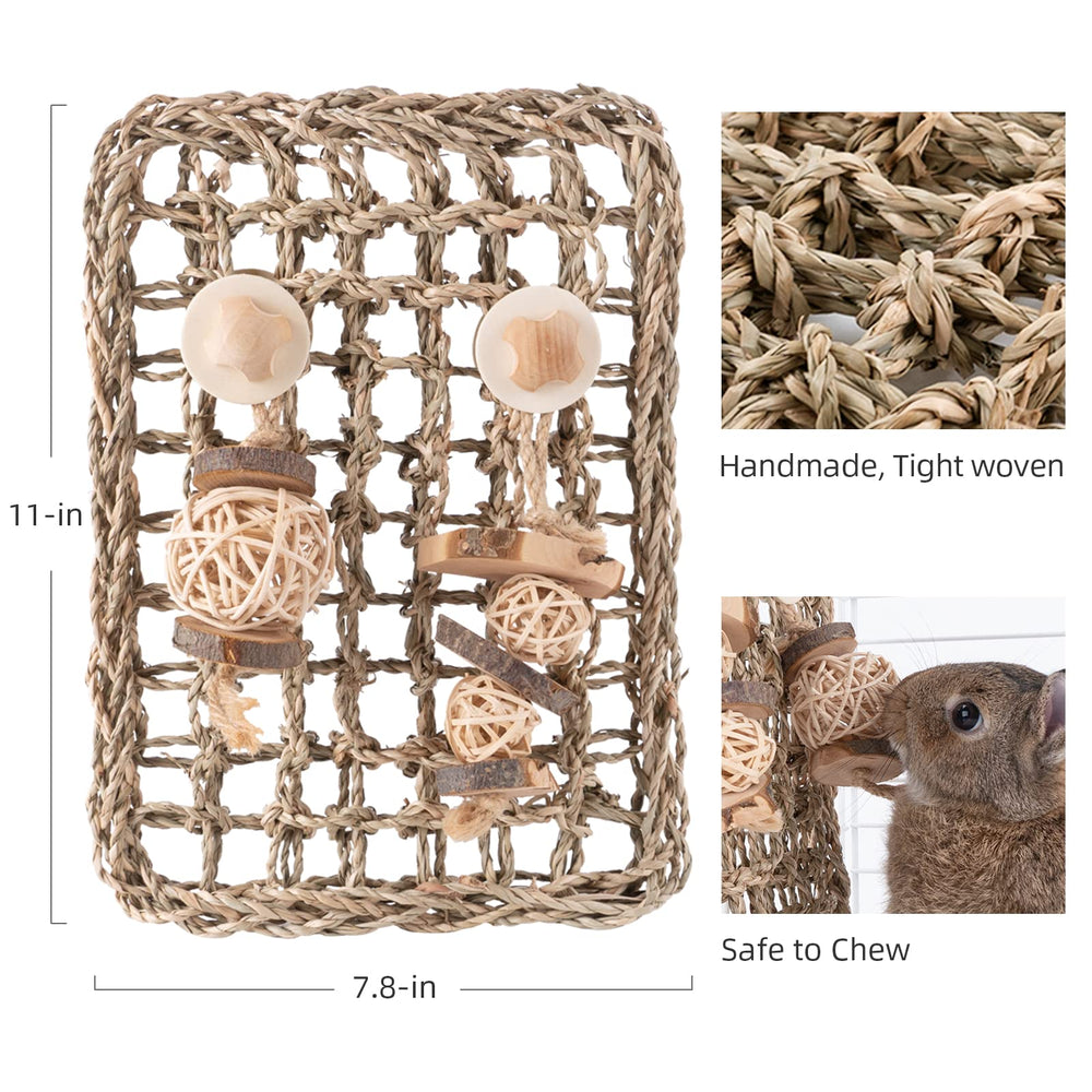 andwe Seagrass Protector Mat guinea pig chew closeup for shreddable enrichment