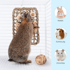 andwe Seagrass Protector Mat toys closeup highlighting chew-friendly materials for small pets