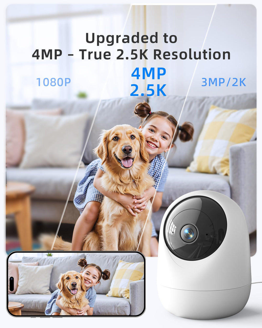 Andyssey Indoor Camera privacy mode hides video when you prefer discretion.