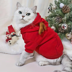 Anelekor puppy hoodie with antlers for holiday charm