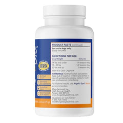 ANGELS' EYES chicken powder for dogs enables daily eye-support dosing.