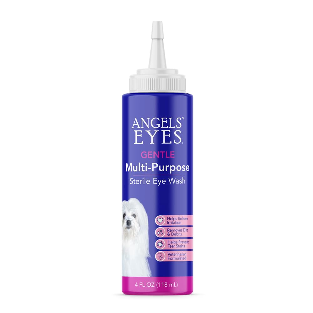 Angels' Eyes multi-purpose eye wash bottle for gentle debris removal and irritated-eye relief.