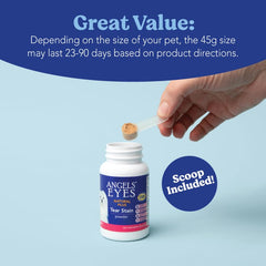 ANGELS' EYES Natural Plus graphic emphasizing limited fillers and simple ingredients.