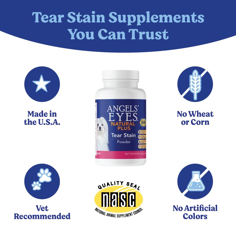 ANGELS' EYES Natural Plus USA-made with NASC quality seal.