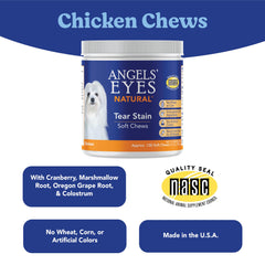 ANGELS' EYES natural tear stain chews treats in a bowl for daily use