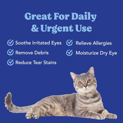 Angels' Eyes sterile eye wash label close-up highlighting veterinarian-formulated formula.