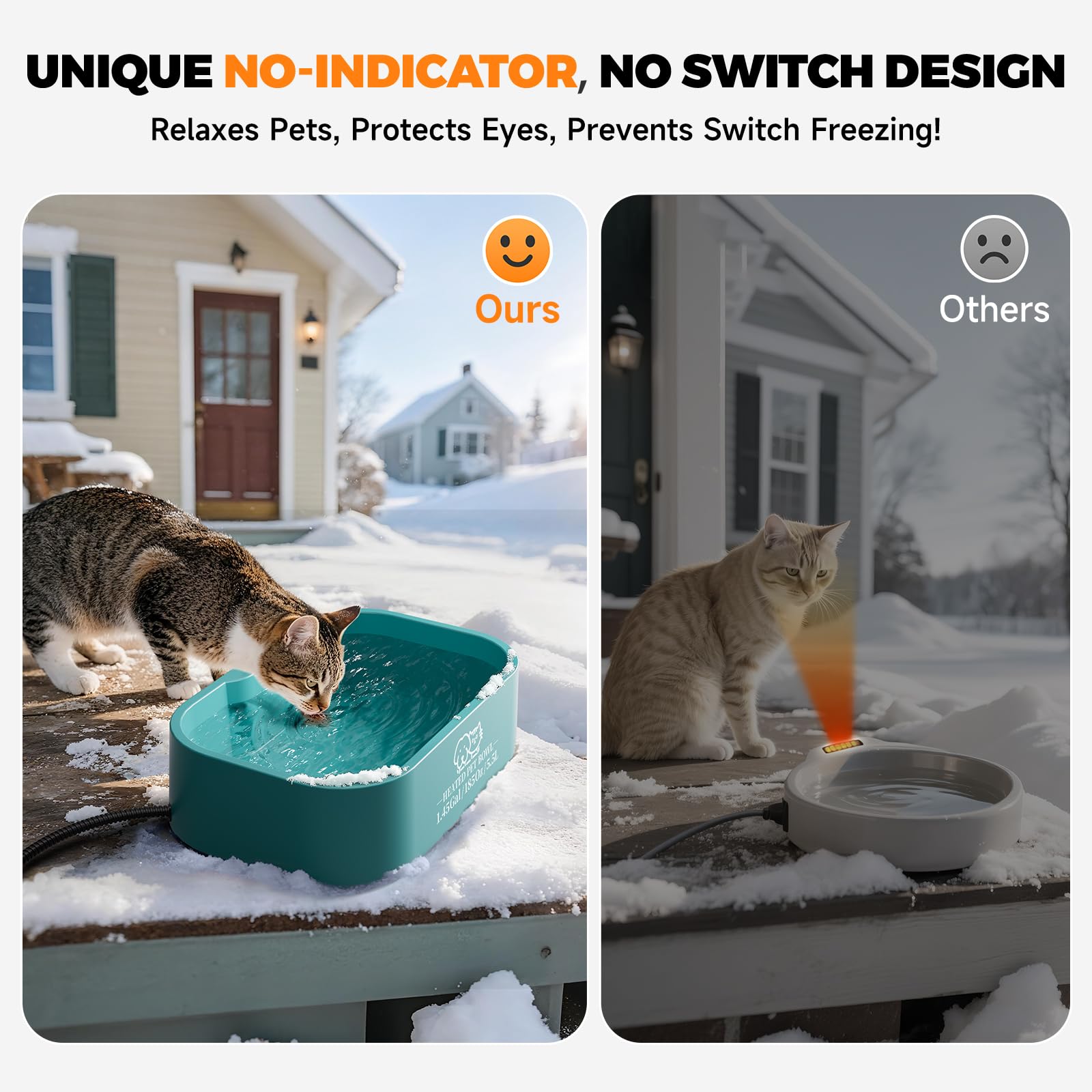 Angelspet no indicator design reduces distraction and avoids freezing switches.