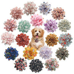 Anglekai dog collar flowers pack on collar adds decorative flair for daily wear.