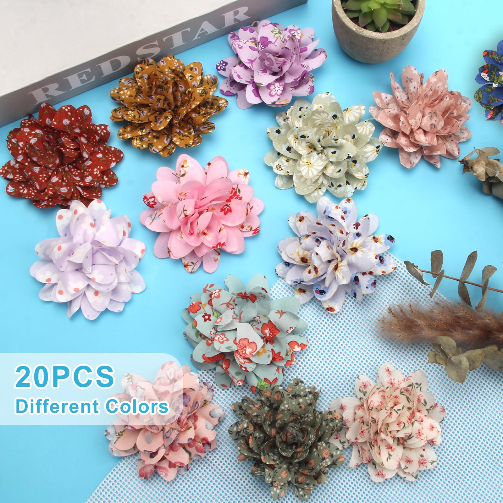 Anglekai floral bows 20 colors offer versatile styling for outfits.