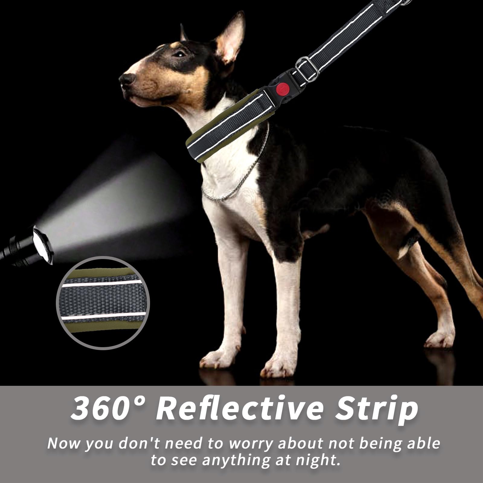 Anglevate Martingale Collar adjustable fit supports multiple dog sizes