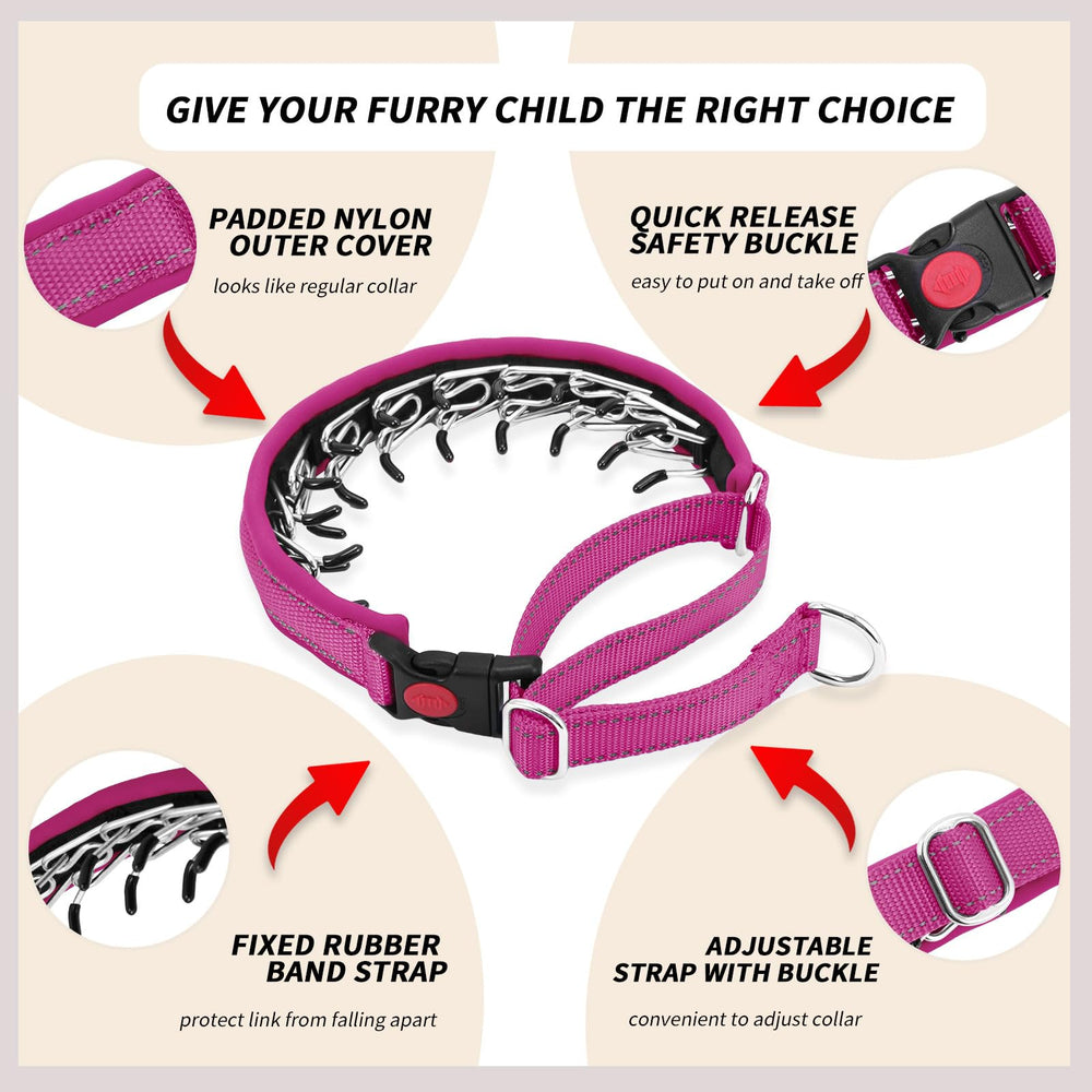 Anglevate Martingale collar dual-layer design offers extra durability for active dogs.