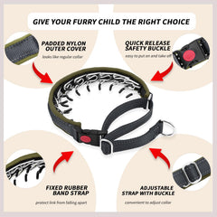 Anglevate Martingale Collar with neoprene padding for comfortable all day wear