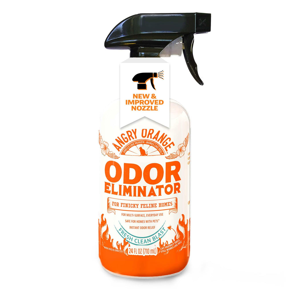 ANGRY ORANGE Pet Odor Eliminator 24oz bottle front for strong odor removal