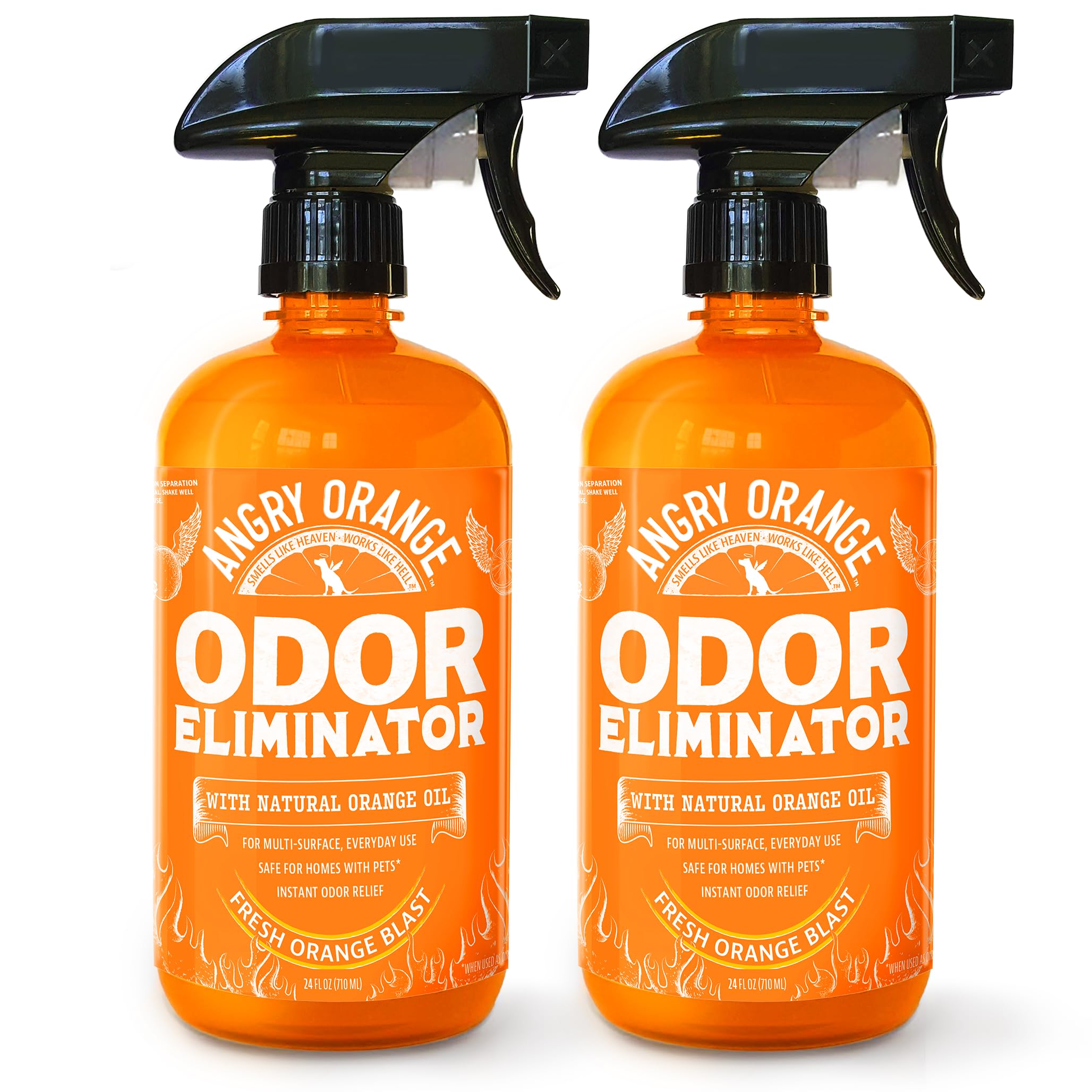 ANGRY ORANGE pet odor eliminator bottle neutralizes pet smells at the source in your home