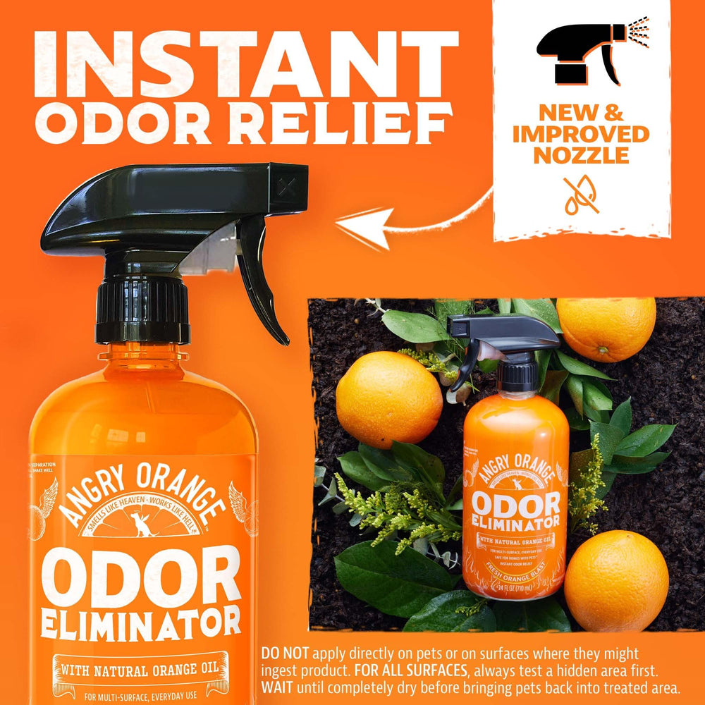 ANGRY ORANGE surface spray on floors provides fast odor neutralization and stain cleanup.