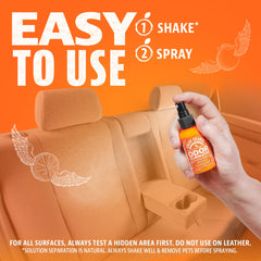 Angry Orange two-ounce label closeup emphasizes compact travel size for trips.