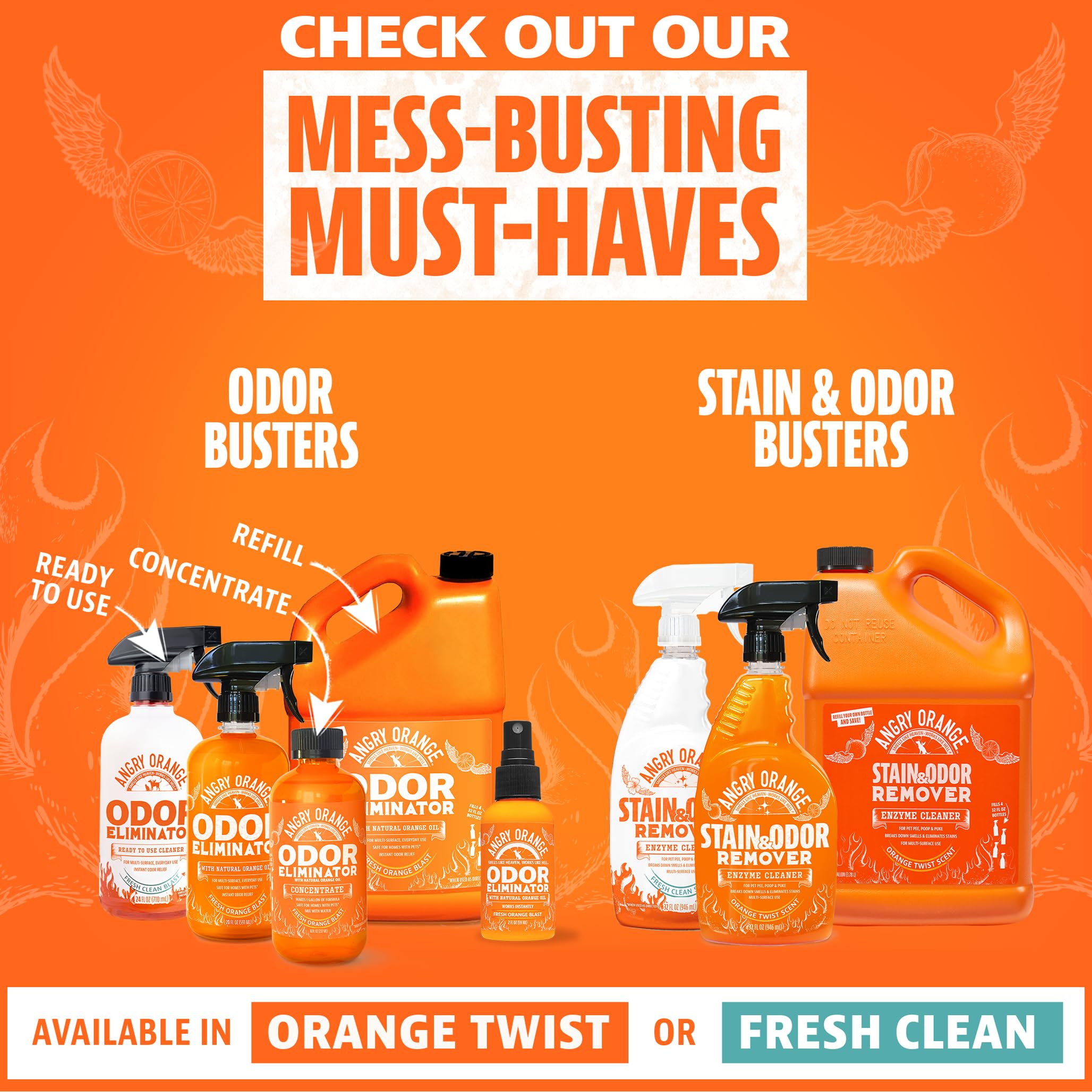 ANGRY ORANGE wipes packaging sideview — easy store and reach during grooming