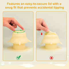 Anhozuo feeder with four nipples offers varied feeding options for newborn puppies.