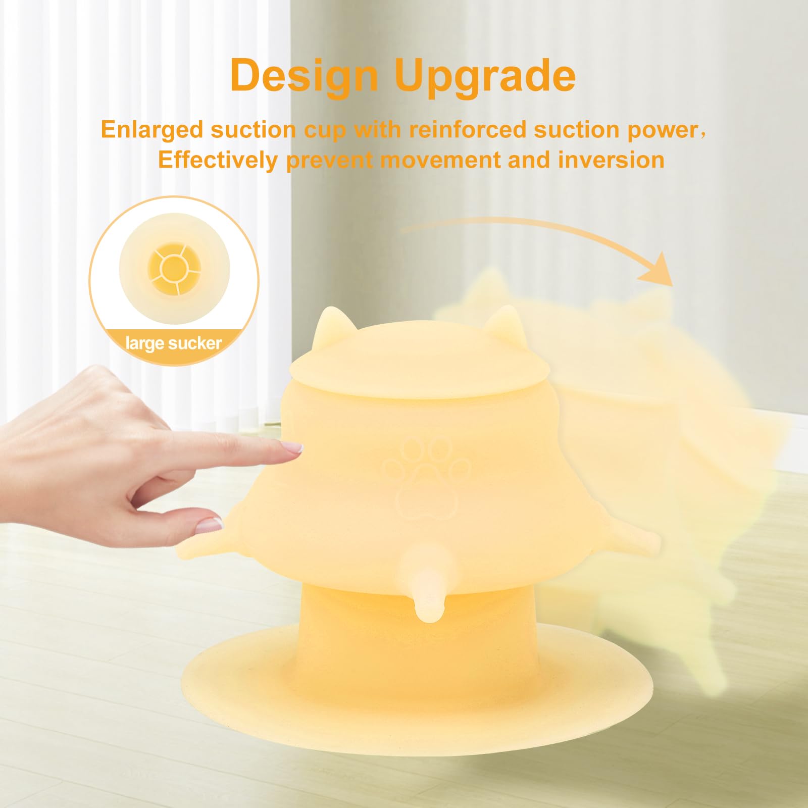 Anhozuo feeder shows strong suction base for stable bedside feeding.