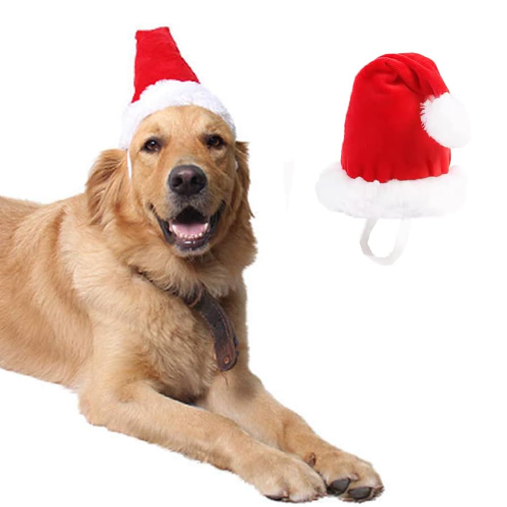 ANIAC adjustable 3D Christmas dog hat front view for festive photos