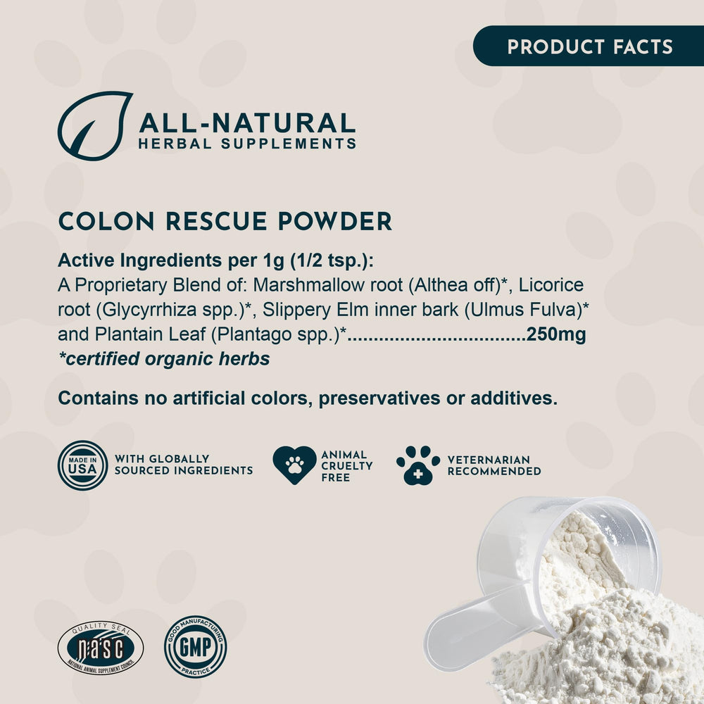 Pouring Colon Rescue powder into food for gentle GI support