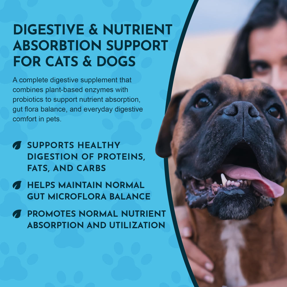 Animal Essentials ingredient label showing plant enzymes and probiotics
