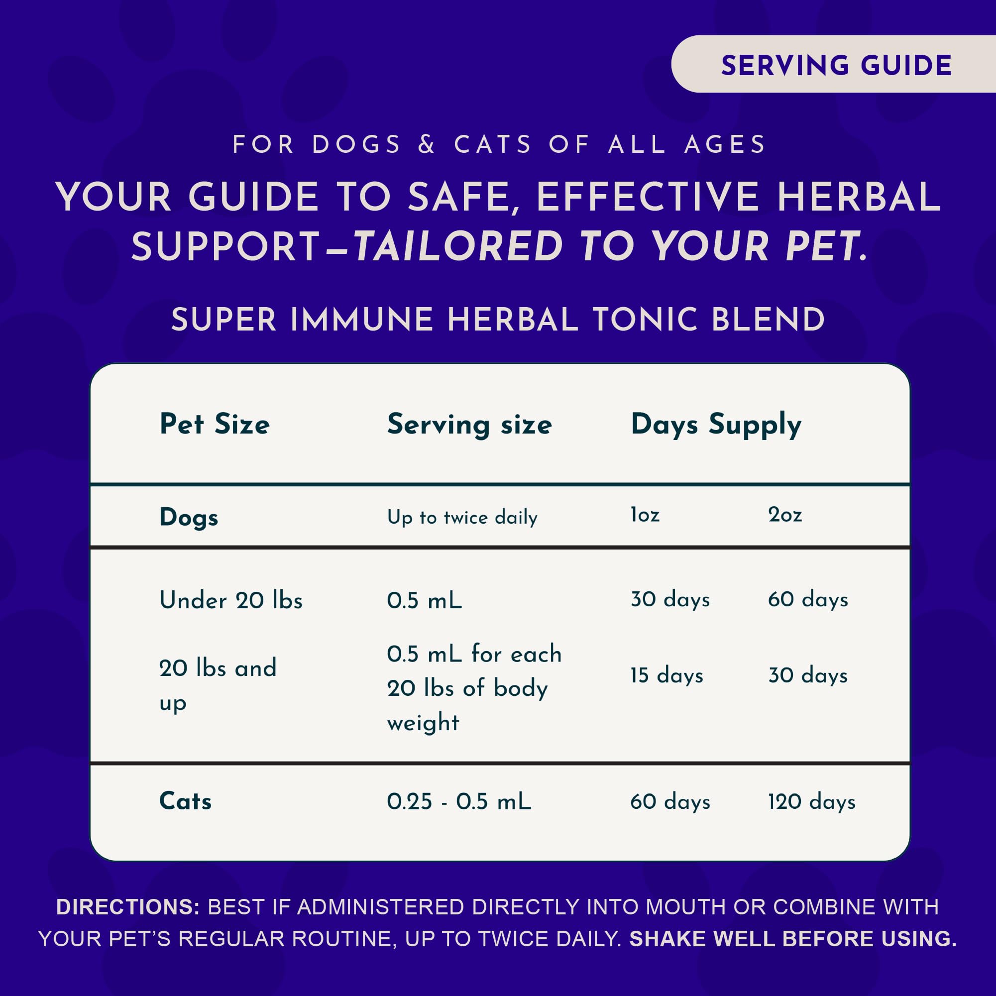 Animal Essentials Super Immune with echinacea promotes immune resilience in pets.