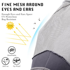 Animal-Gifts horse fly mask adjustable-buckles shows quick, customizable fit for different horse sizes.