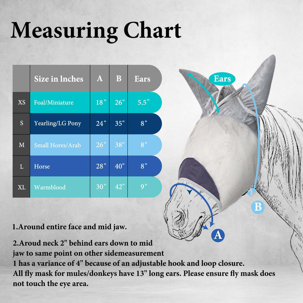 Animal-Gifts horse fly mask ears-visible demonstrates unobstructed visibility while protecting ears.