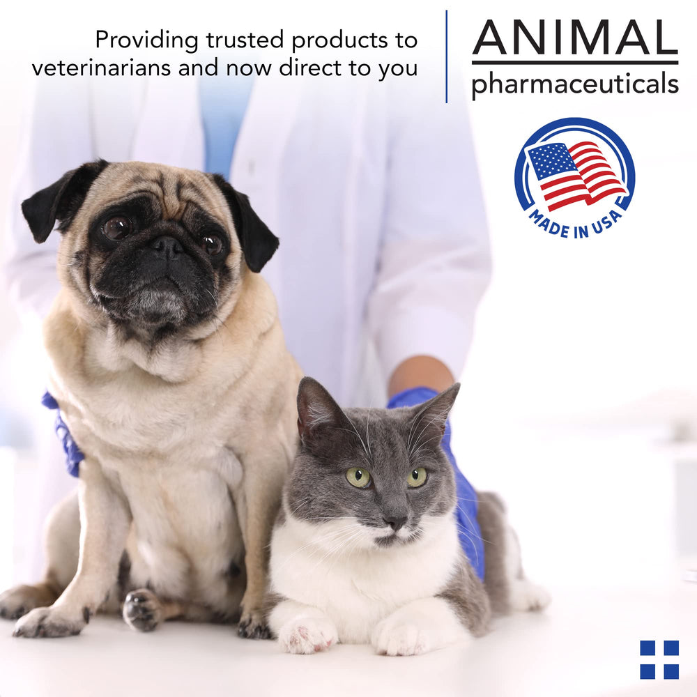 Animal Pharmaceuticals 8 oz bottle packaging supports easy daily use after walks