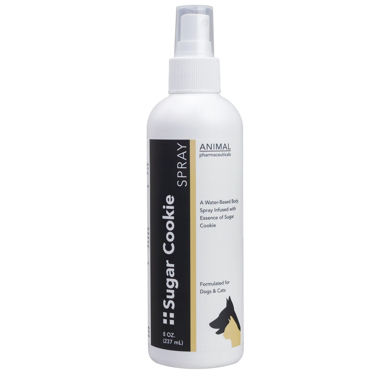 Animal Pharmaceuticals pet deodorizing spray bottle delivers long-lasting sugar-cookie fragrance