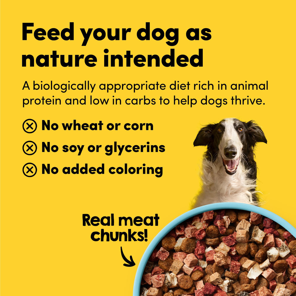 Animals Like Us RawMix50 grass-fed-beef-origin label emphasizes quality