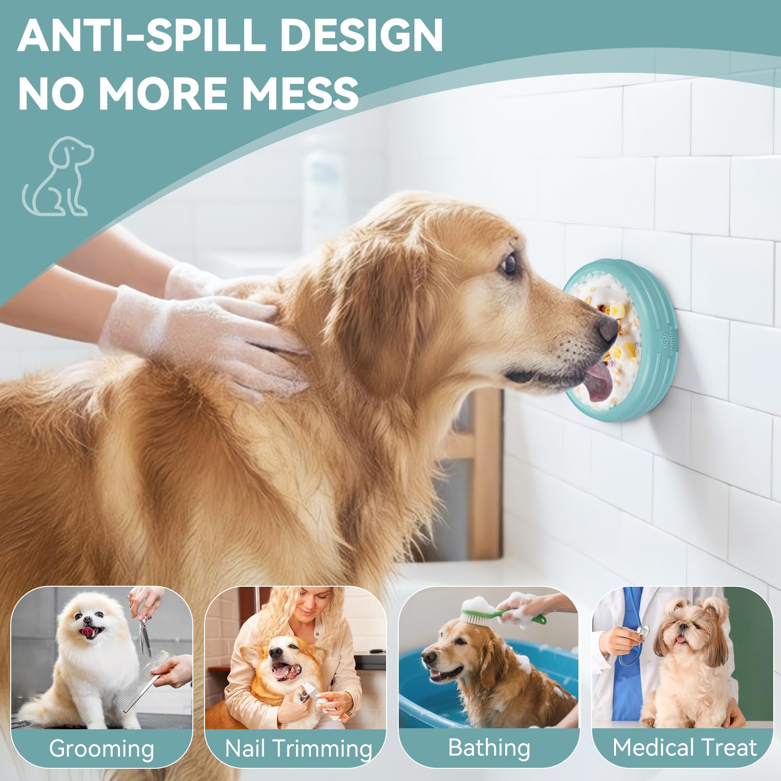 Animire dishwasher-safe silicone close-up indicates easy cleaning after play.